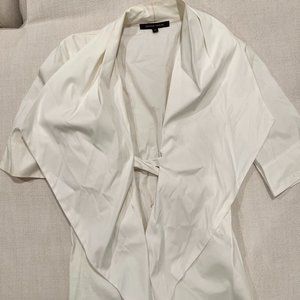 Walter Voulaz White Top Tie Back | Size 44 |